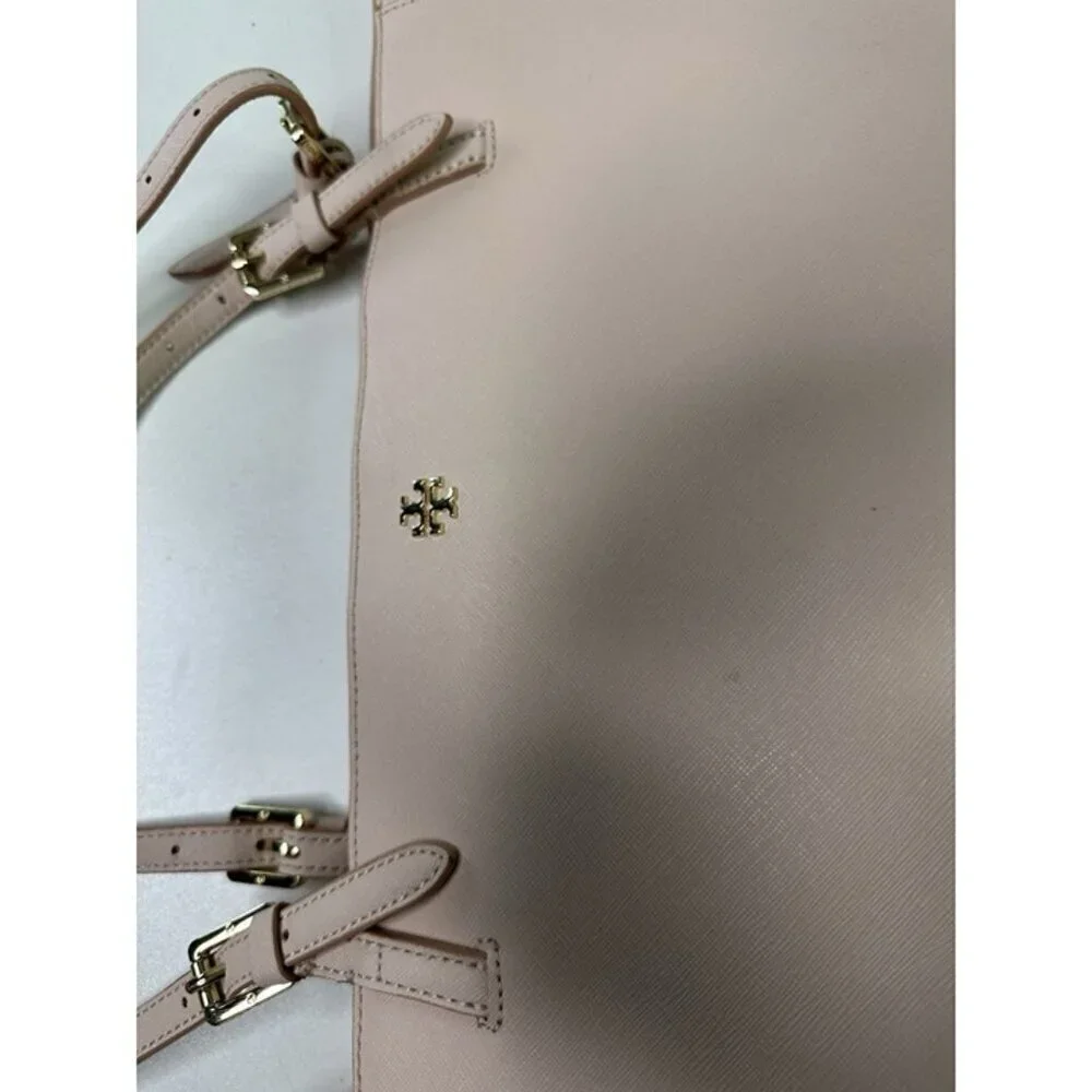 Tory Burch Canvas Pink Leather Shoulder Bag